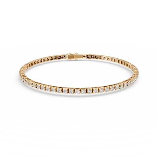 Bratara tennis din aur galben cu diamante de 1ct