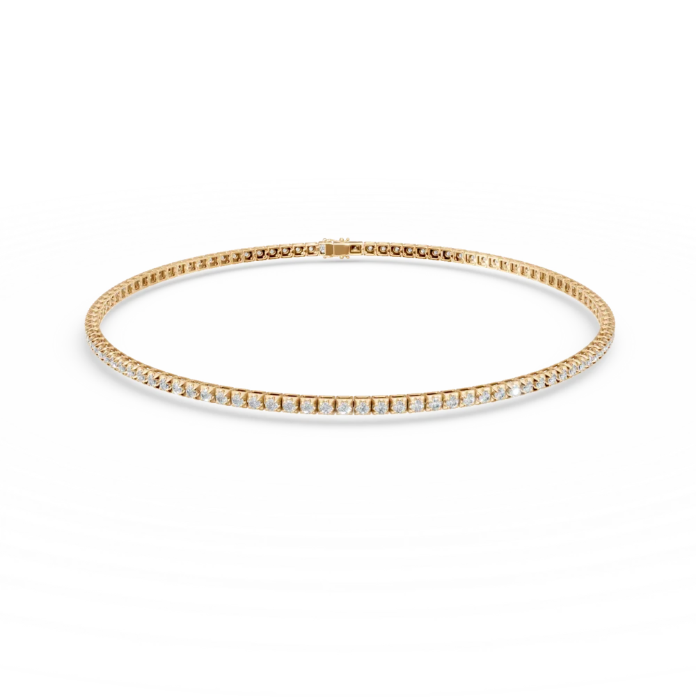 Bratara tennis din aur galben cu diamante de 0.5ct