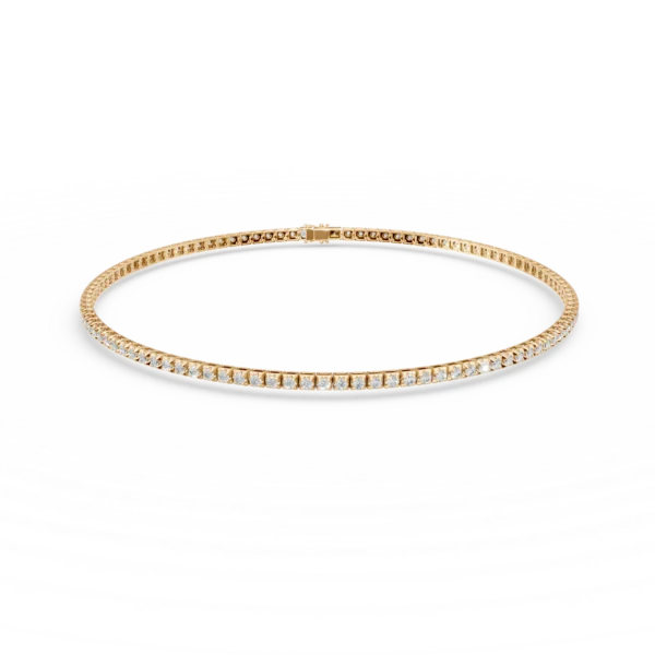 Bratara tennis din aur galben cu diamante de 0.5ct