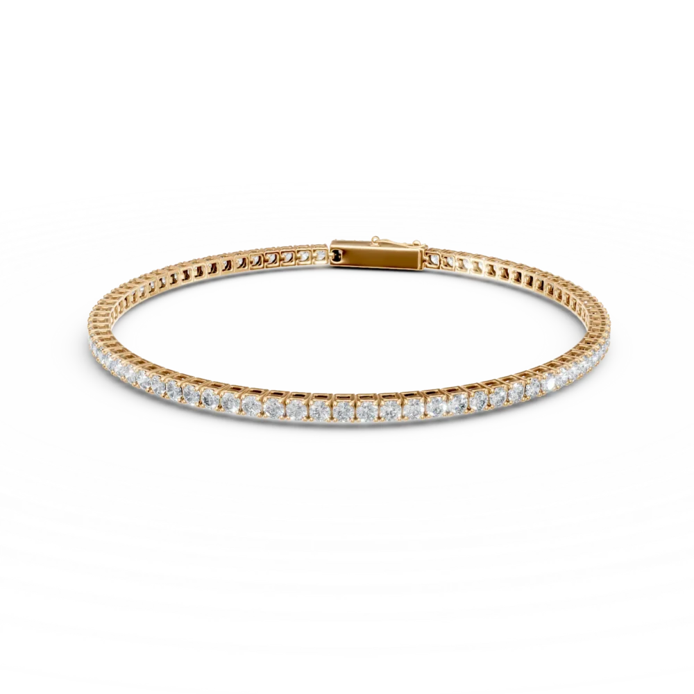 Bratara tennis din aur galben cu zirconii