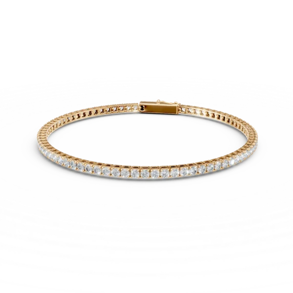 Bratara tennis din aur galben cu zirconii