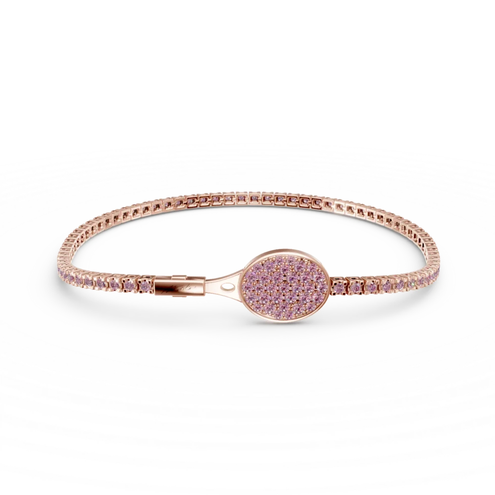 Bratara tennis Glory cu safire roz de 1.73ct