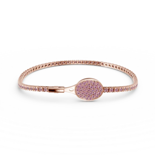 Bratara tennis Glory cu safire roz de 1.681ct