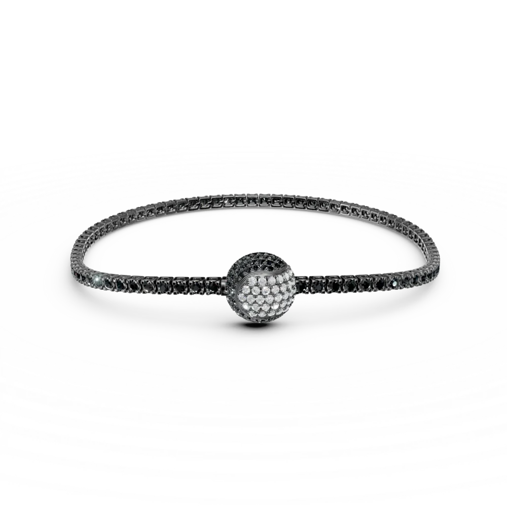 Bratara tennis Victory cu diamante negre si incolore de 2.061ct