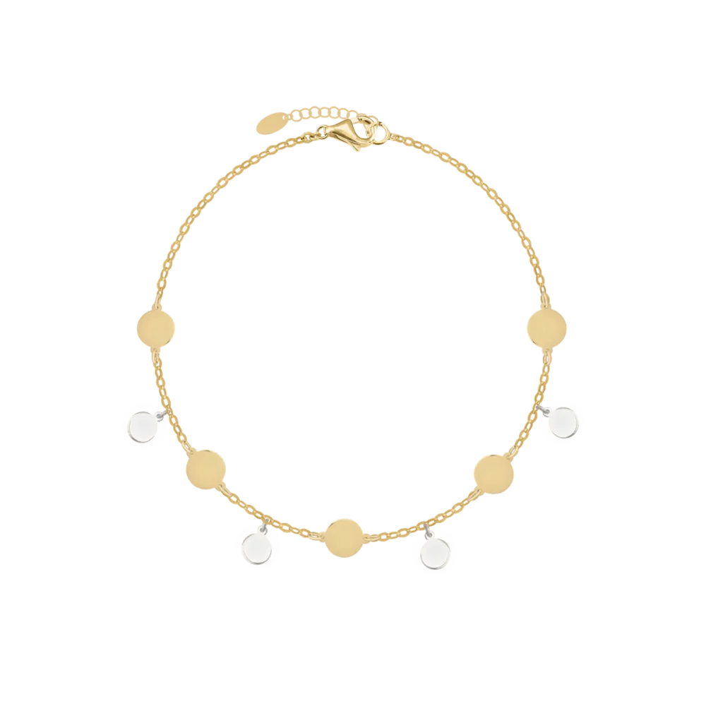 Bratara din aur alb-galben