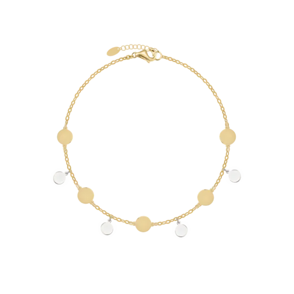 Bratara din aur alb-galben