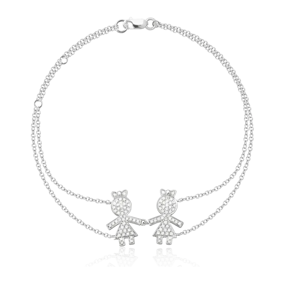 Bratara din aur alb cu diamante de 0.34ct