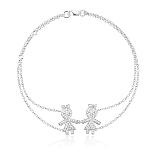 Bratara din aur alb cu diamante de 0.34ct