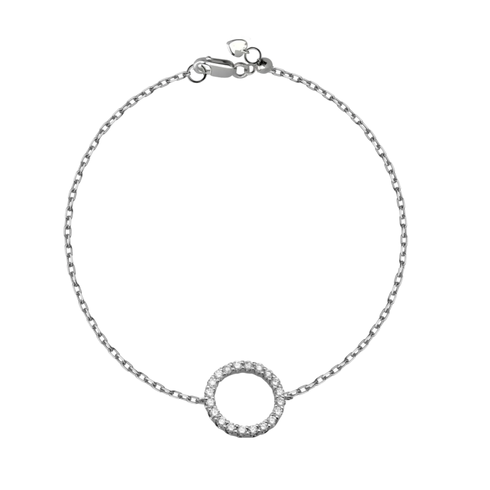 Bratara din aur alb cu diamante de 0.5ct