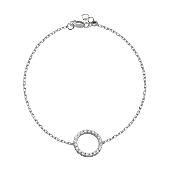 Bratara din aur alb cu diamante de 0.5ct