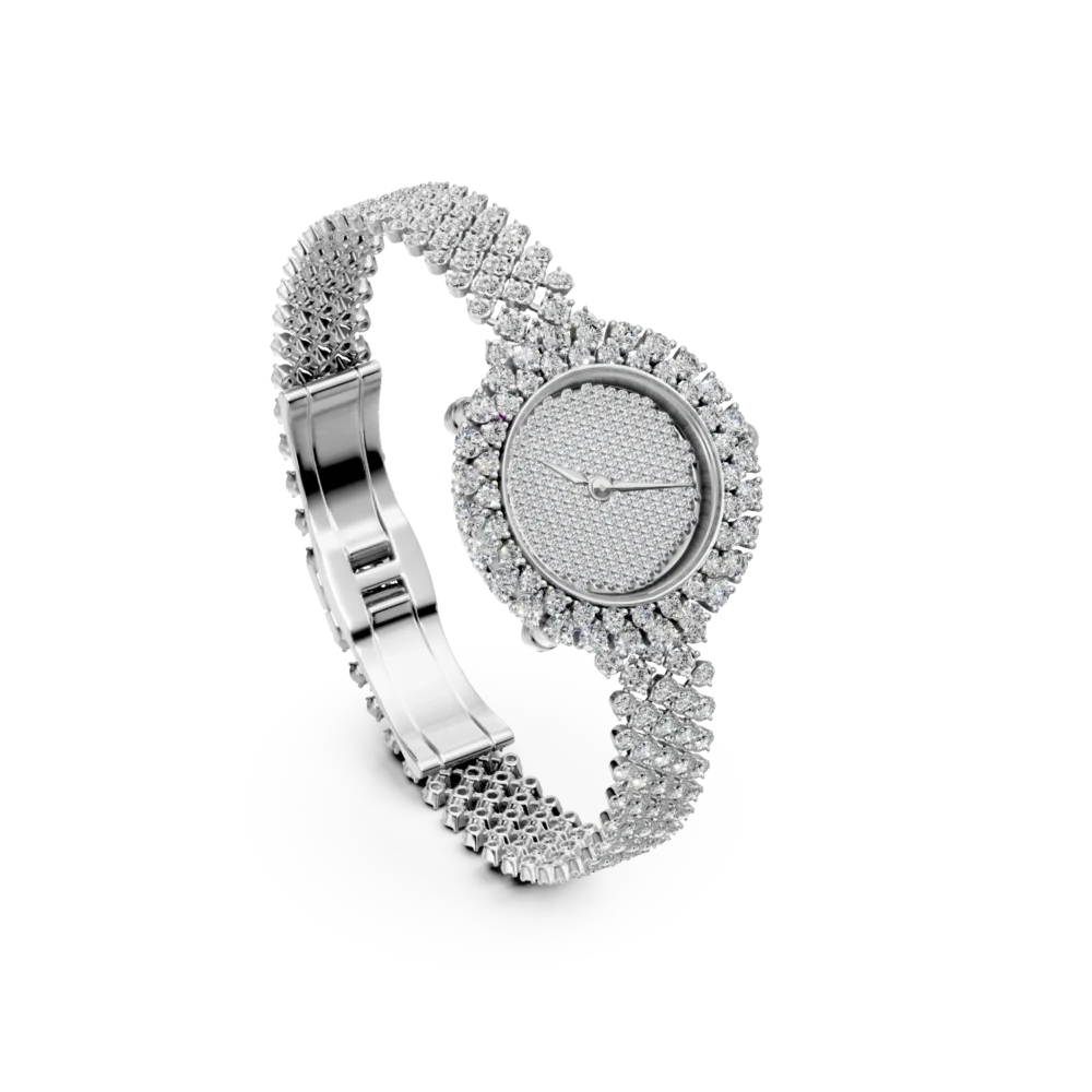 Ceas din aur alb cu diamante de 5.1ct