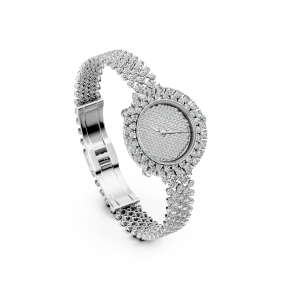 Ceas din aur alb cu diamante de 5.1ct