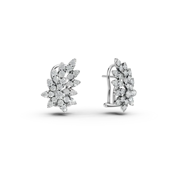 Cercei din aur alb cu diamante de 1.34ct