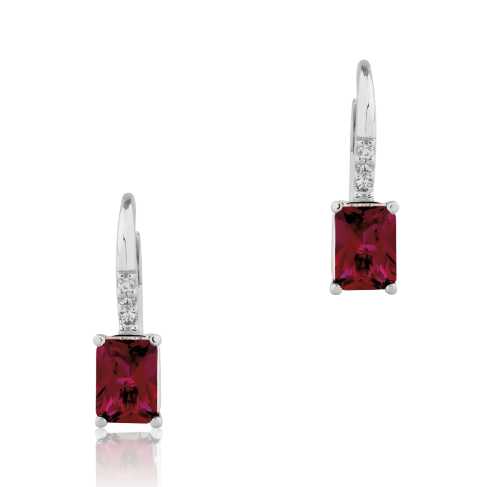 Cercei din aur alb - imagine 2