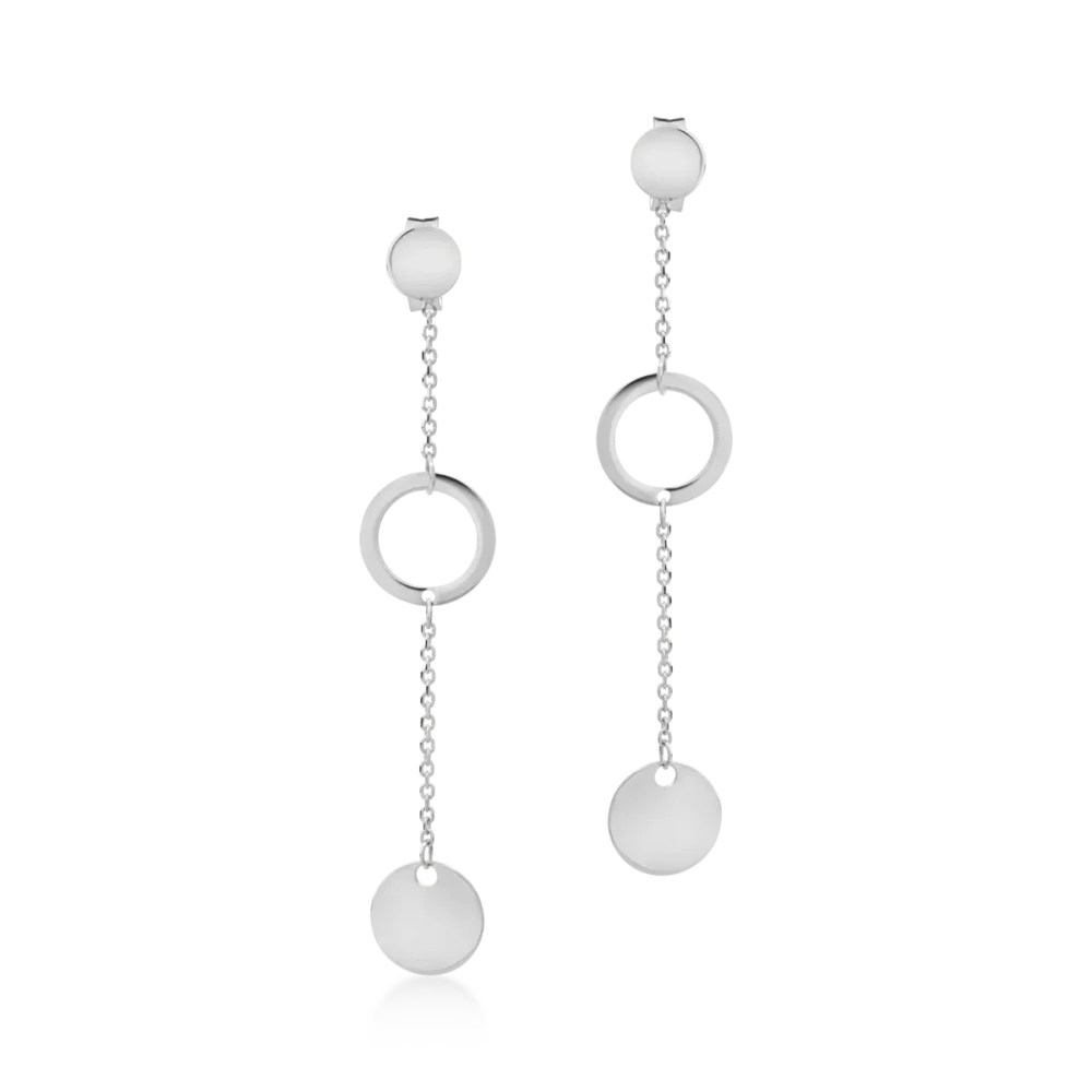 Cercei din aur alb - imagine 2