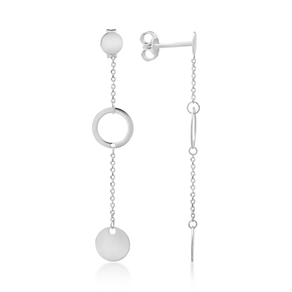 Cercei din aur alb - imagine 3