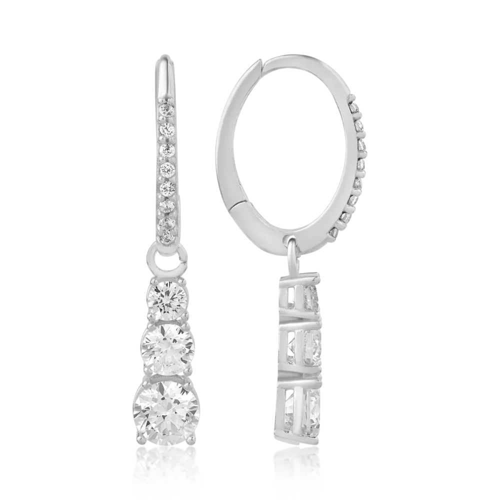 Cercei din aur alb - imagine 3