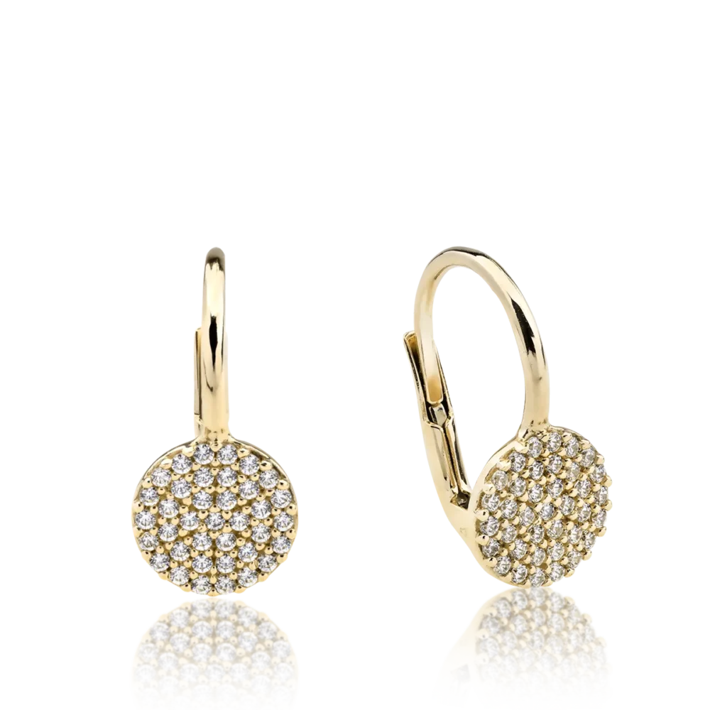 Cercei din aur galben