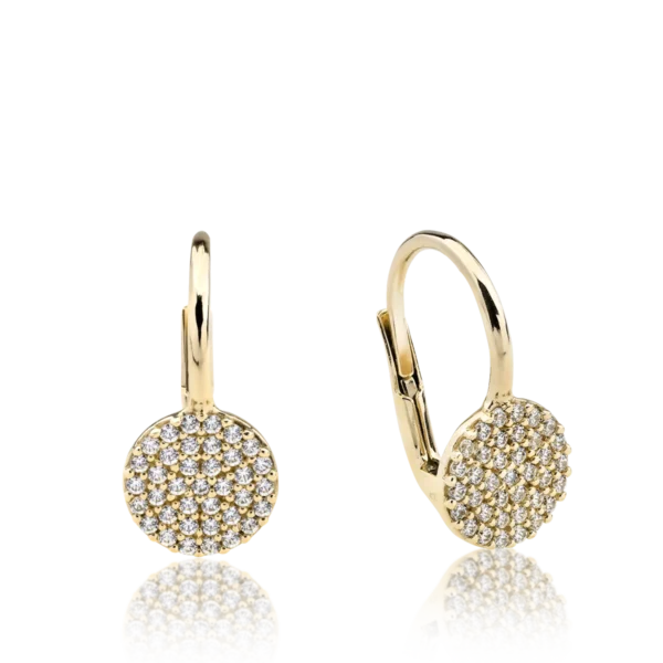 Cercei din aur galben