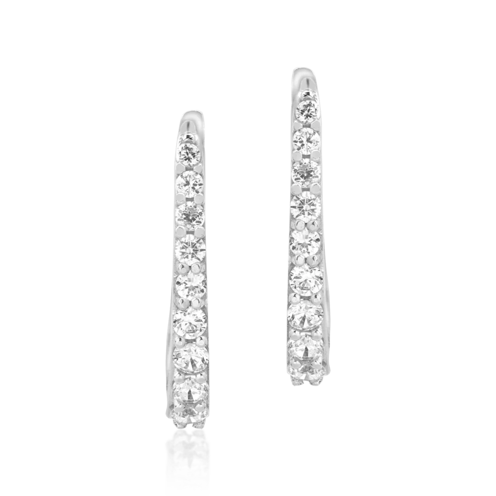 Cercei din aur alb - imagine 2