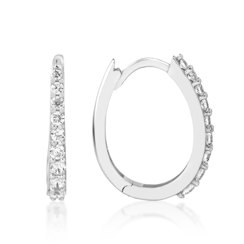 Cercei din aur alb - imagine 3