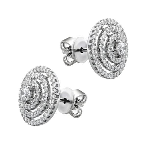 Cercei din aur alb cu diamante de 0.54ct