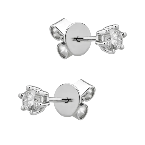 Cercei din aur alb cu diamante de 0.31ct