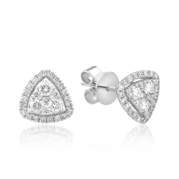 Cercei din aur alb cu diamante de 0.63ct