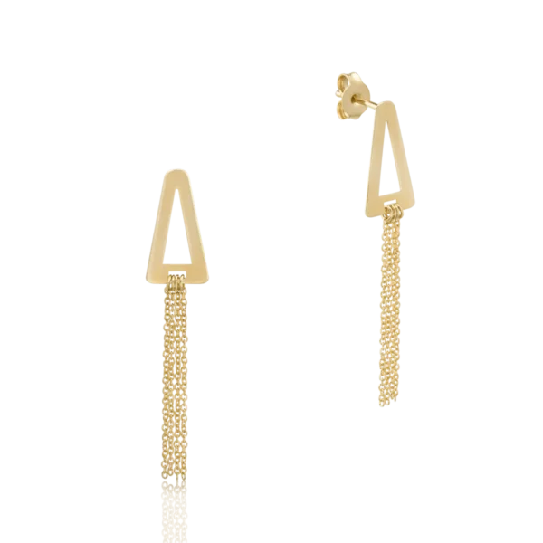 Cercei din aur galben