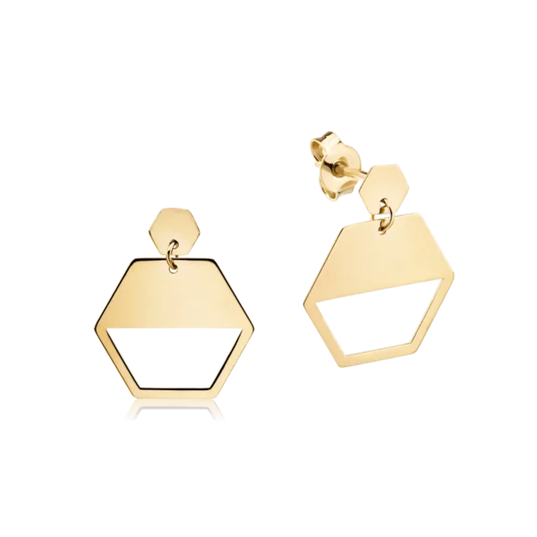 Cercei din aur galben