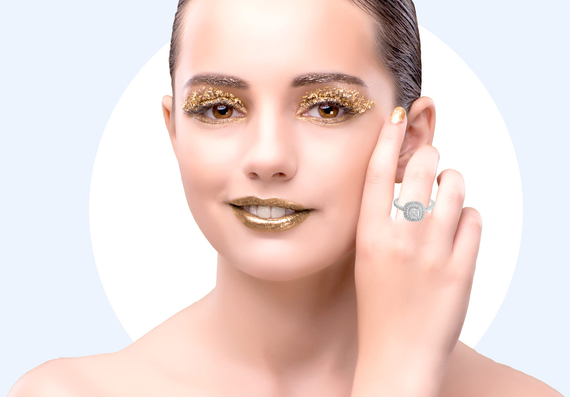 inel cu diamant elegant