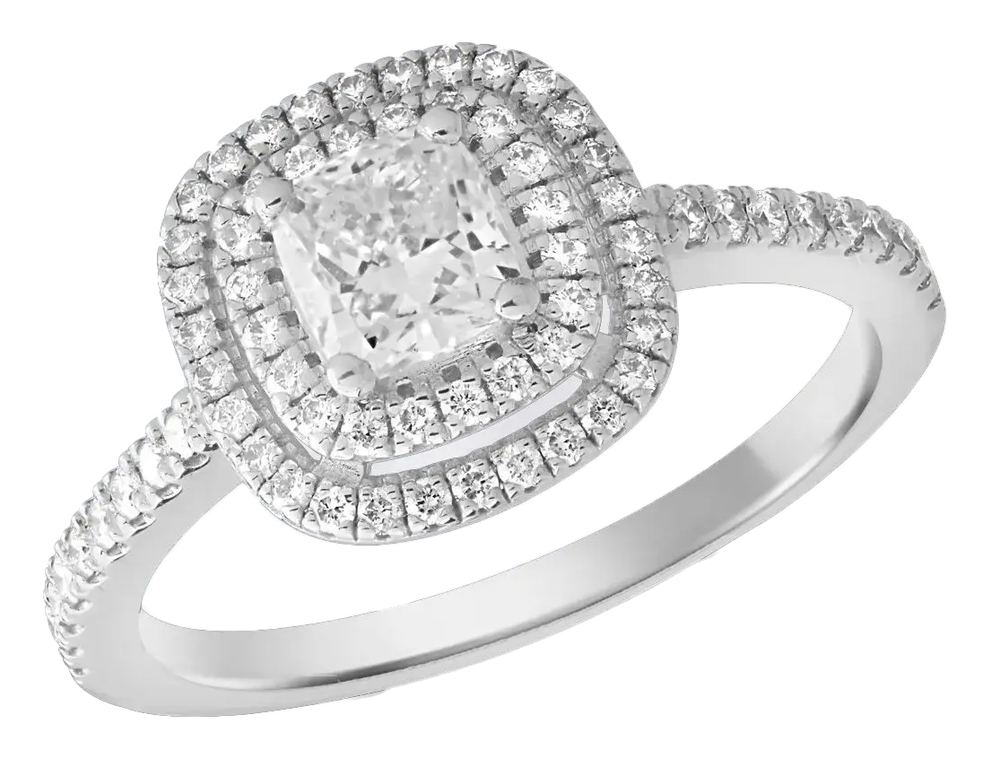 inel cu diamant din aur alb