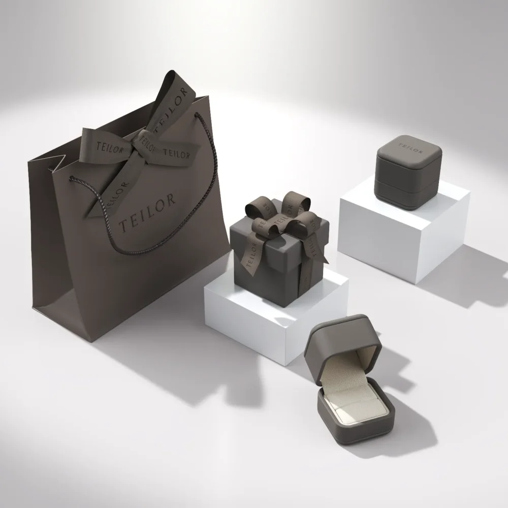 Inel de logodna din aur alb-roz cu diamante baguette si rotunde de 0.8ct - imagine 5