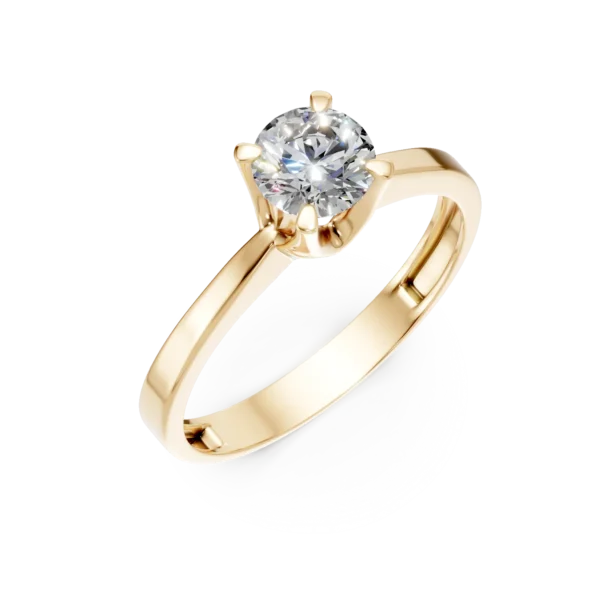 Inel de logodna din aur galben