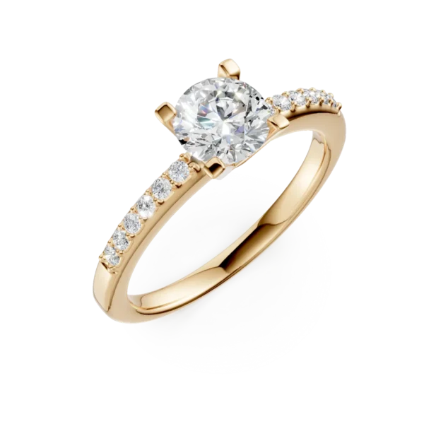 Inel de logodna din aur galben