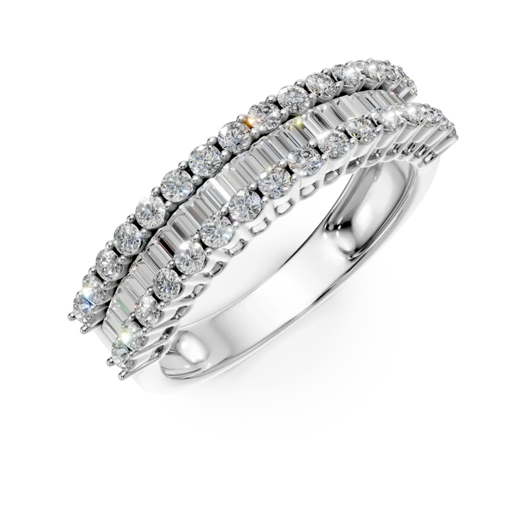 Inel din aur alb cu diamante de 1ct