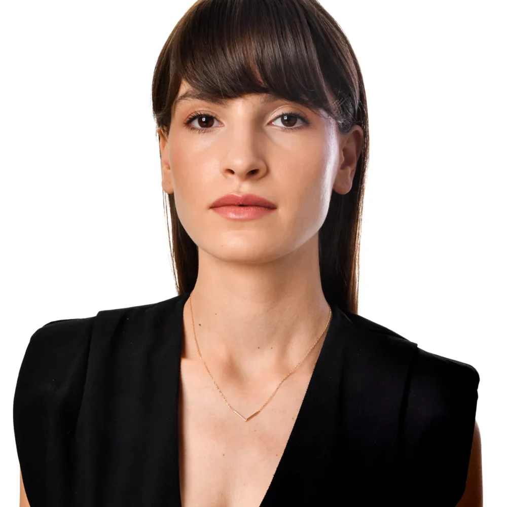 Lant cu pandantiv din aur galben cu diamante de 0.052ct - imagine 4