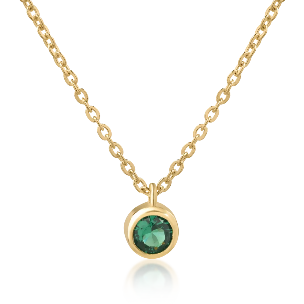 Lant cu pandantiv din aur galben