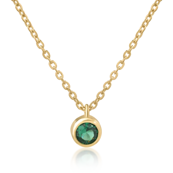 Lant cu pandantiv din aur galben