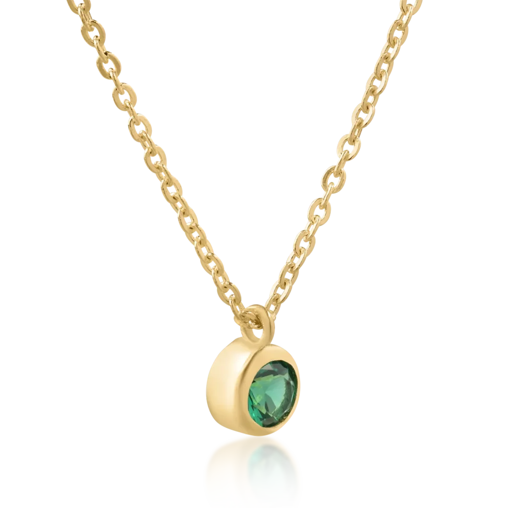 Lant cu pandantiv din aur galben - imagine 2