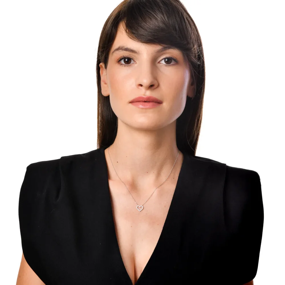 Lant cu pandantiv inimioara din aur alb cu diamante de 0.2ct - imagine 3