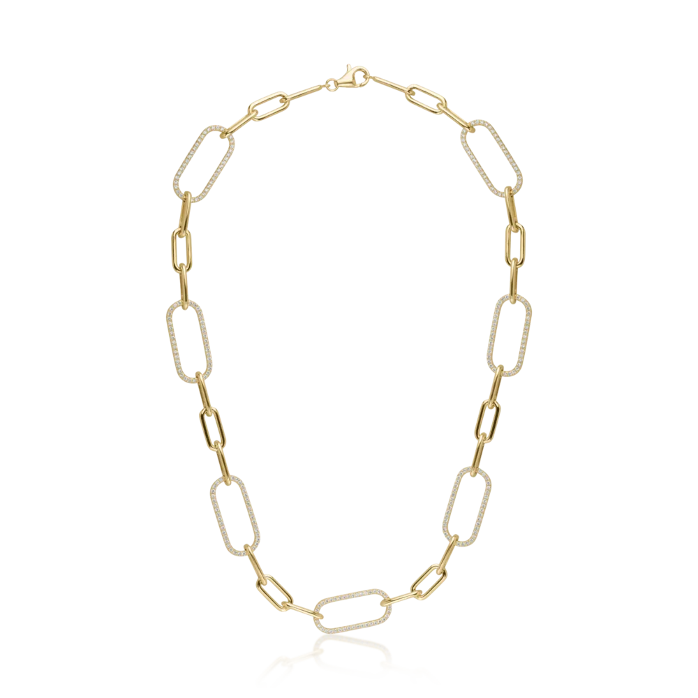 Lant din aur galben cu diamante de 1.68ct