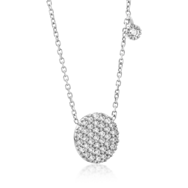 Lant cu pandantiv din aur alb