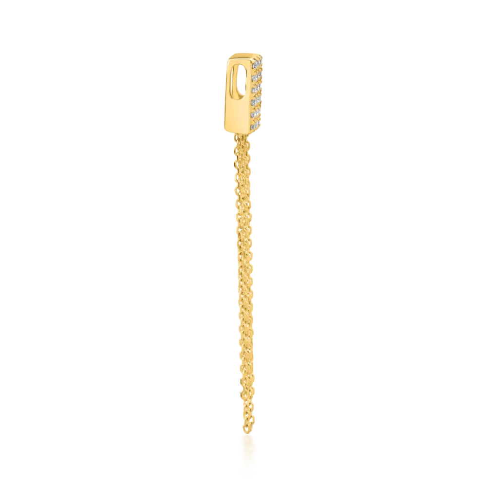 Pandantiv din aur galben cu diamante de 0.11ct - imagine 3