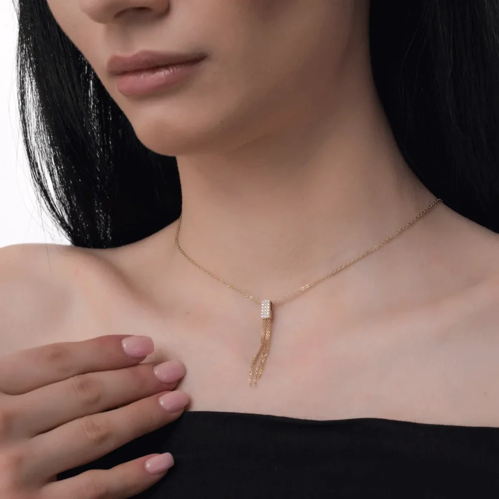 Pandantiv din aur galben cu diamante de 0.11ct - imagine 4