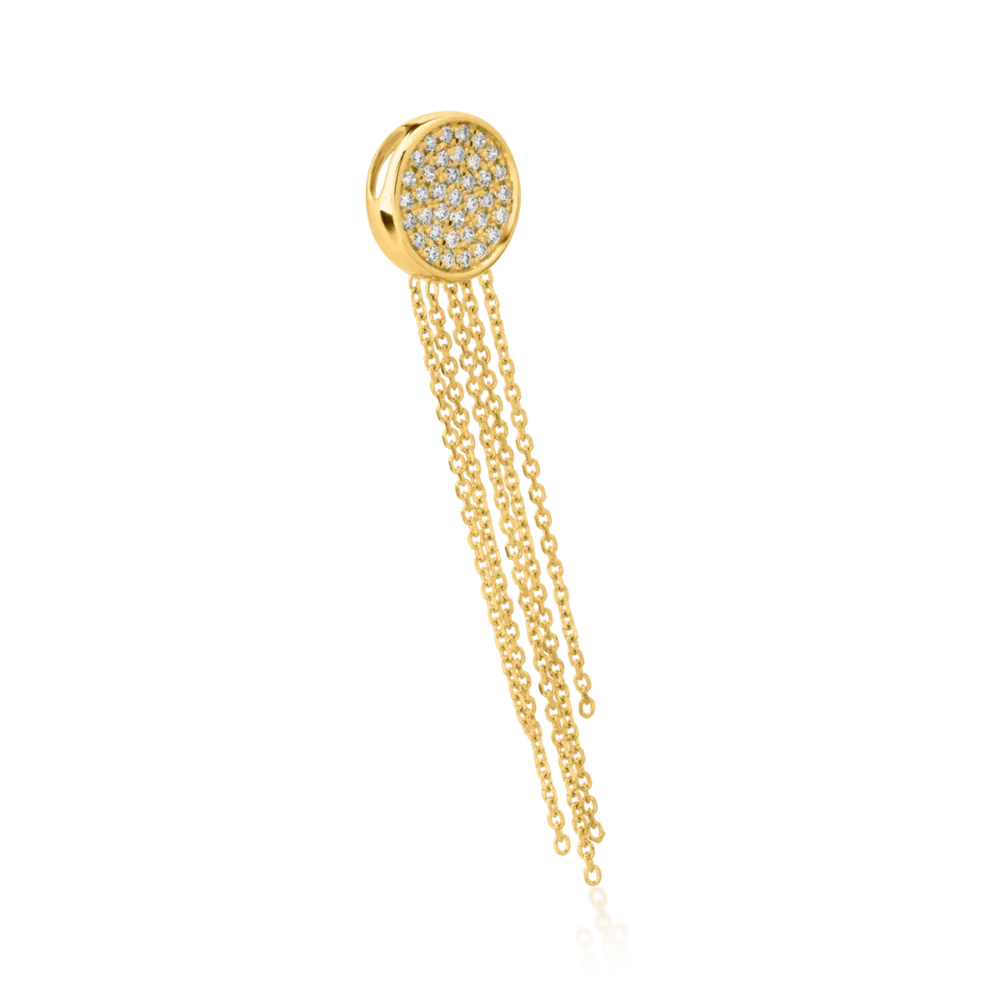 Pandantiv din aur galben cu diamante de 0.14ct - imagine 2