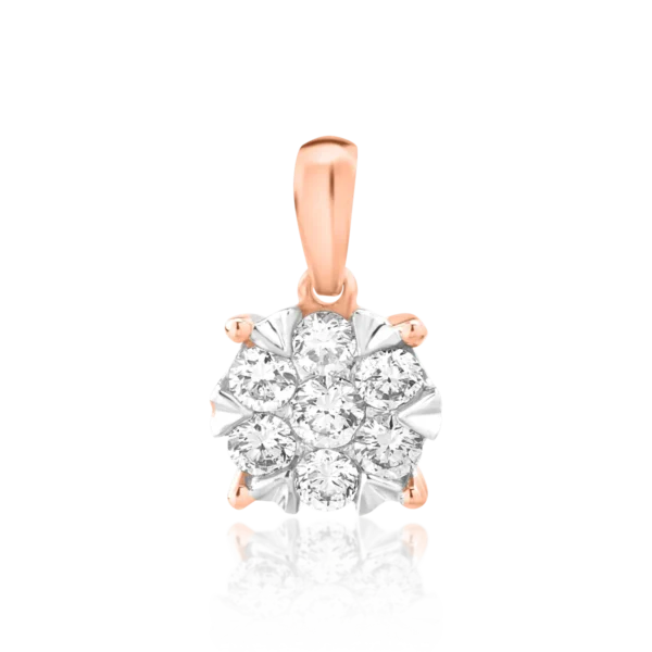 Pandantiv din aur roz cu diamante de 0.34ct