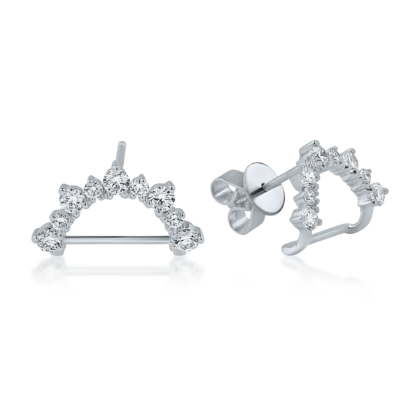 Cercei din aur alb cu diamante de 0.732ct