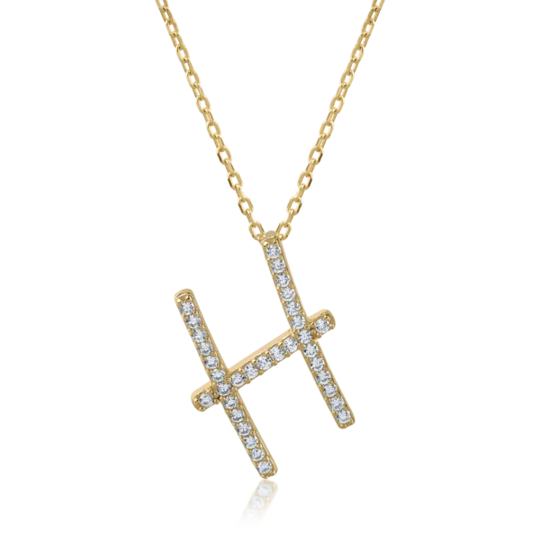 Lant cu pandantiv din aur galben